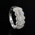 Iced Out Moissanite Elliptical Ring for Women, 925 Sterling Silver Light Gold Engagement Ring, Promise Ring, Anniversary Gift, Gift For Her