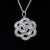 Iced Out Moissanite Plum Blossom Necklace for Women, 925 Sterling Silver Light Gold Necklace, Anniversary Gift, Gift For Her