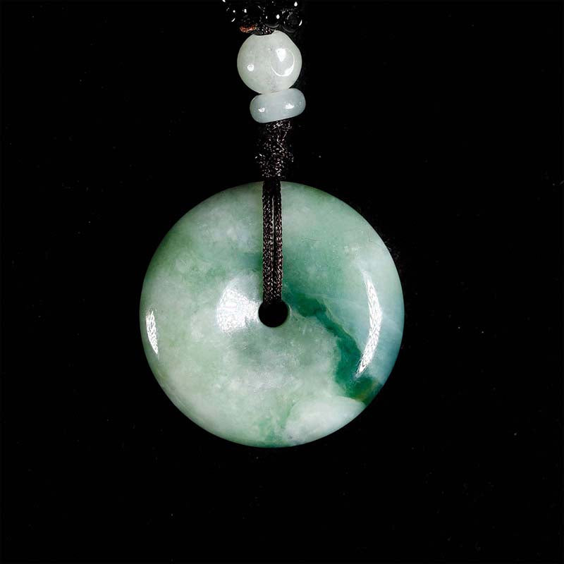 Natural Jadeite Jade Peaceful Pendant Necklace, Jade Jewelry Gift for Women, Birthday Gift