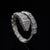 Iced Out Moissanite Snake Bone Ring for Women, 925 Sterling Silver Light Gold Engagement Ring, Promise Ring, Anniversary Gift, Gift For Her