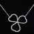 Iced Out Moissanite Clover Necklace for Women, 925 Sterling Silver Light Gold Necklace, Anniversary Gift, Gift For Her