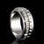 Stress Relief Moissanite Spinner Ring in Sterling Silver, Anxiety Relief Fidget Ring For Men & Women, Calming Jewelry for Meditation