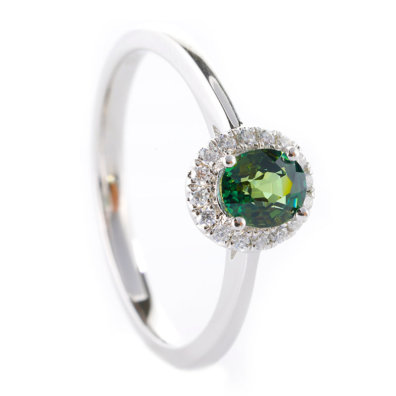 Moissanite Sapphire Ring For Women, 925 Sterling Silver Engagement Ring, Promise Ring, Minimalist Ring, Anniversary Gift, Gift For Her