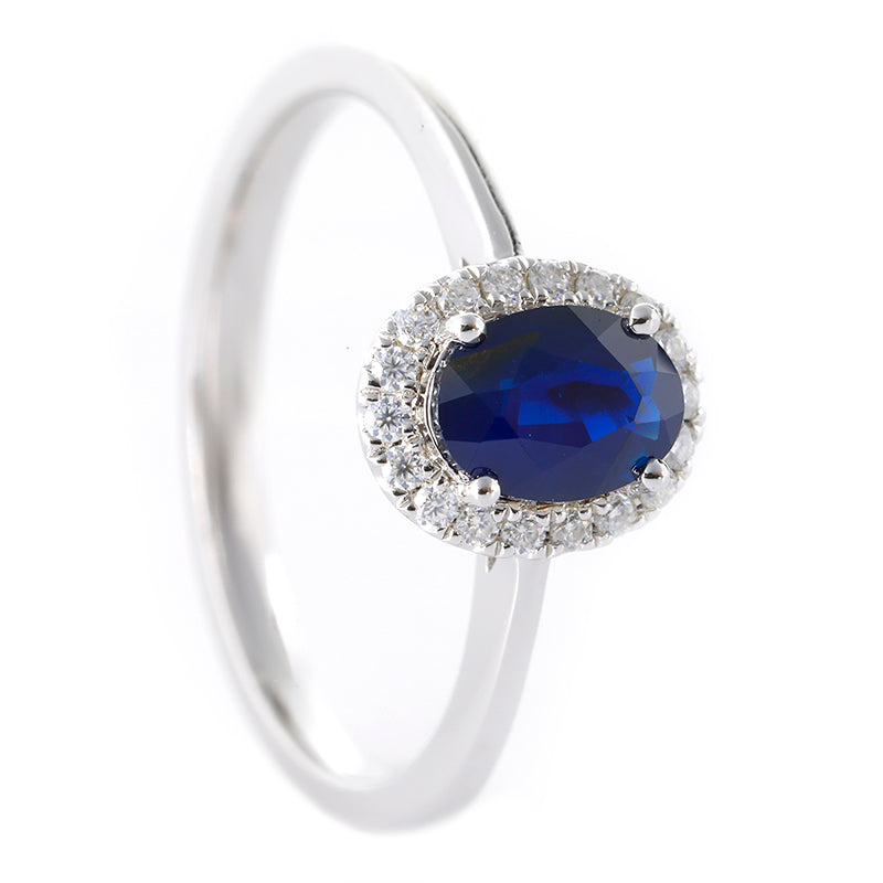 Moissanite Sapphire Ring For Women, 925 Sterling Silver Engagement Ring, Promise Ring, Minimalist Ring, Anniversary Gift, Gift For Her