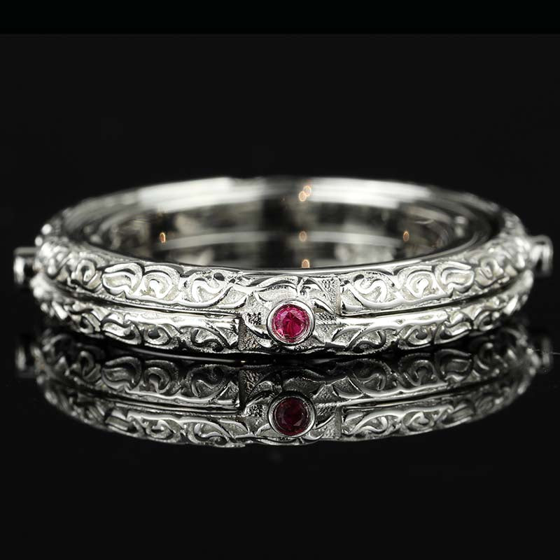 925 Sterling Silver Geometric Celestial Fidget Ring, Zodiac Spinner Pendant, Anti Stress Astronomy Necklace, Meditation Ring, Gift For Her