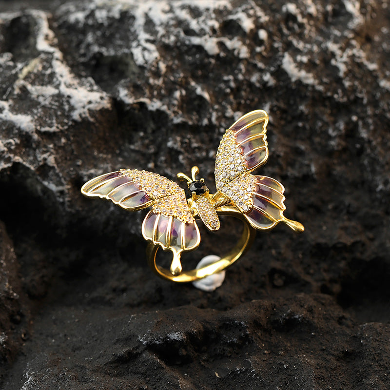 Extravagant Butterfly Gold Ring