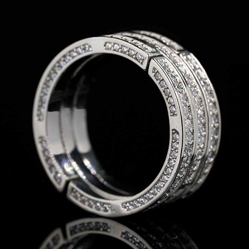 Moissanite/Cubic Zirconia  925 Sterling Silver Adjustable Fidget Ring/Necklace