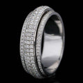 Iced Out Moissanite/Diamond Spinner Ring