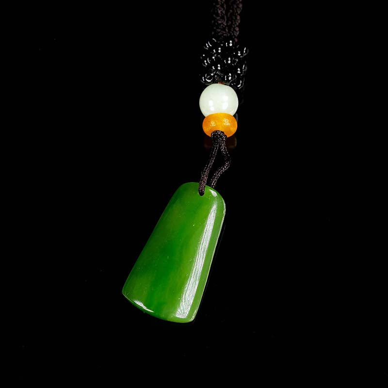 Genuine Green Jade Pendant Necklace, Jade Jewelry Gift for Women, Birthday Gift