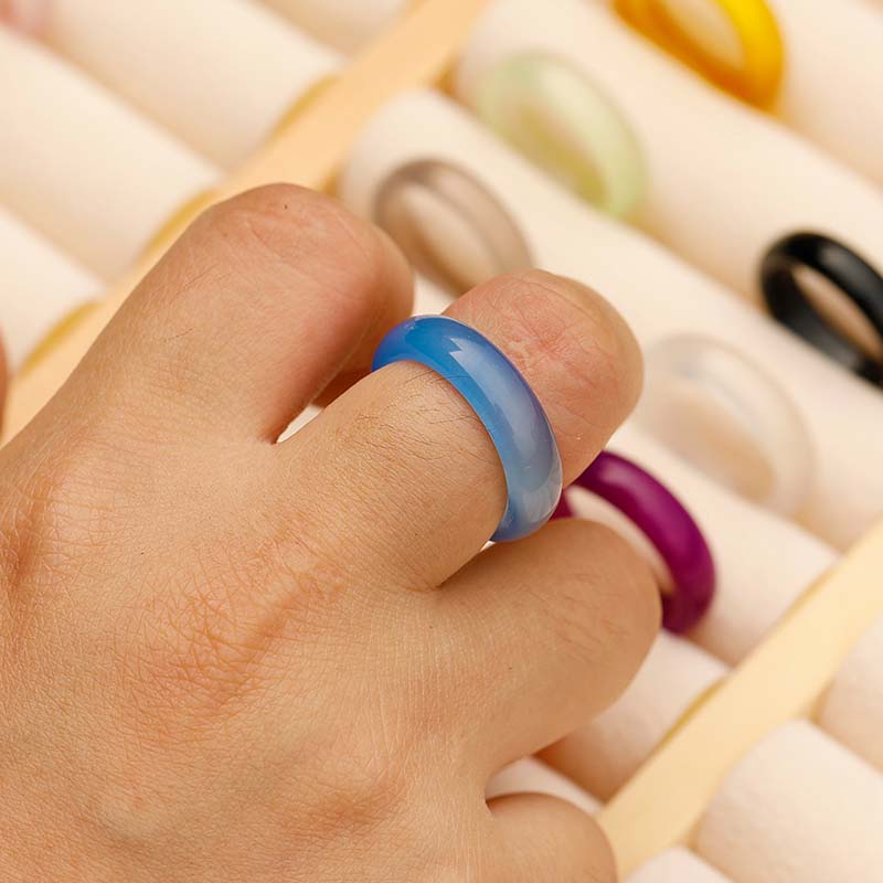 5US-10US Solid Moonstone Ring Band Carved Stone Rings Statement Ring Eastern Style Ring Boho Unisex Rings Mother Day Gift